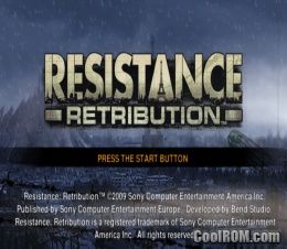 Resistance retribution psp коды